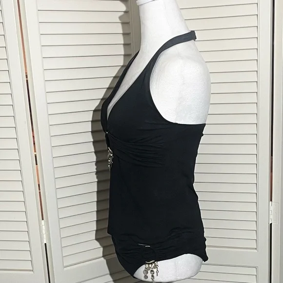 Women’s Tankini - La Blanca - Embellished Halter & Bikini Bottom - Size M - Picture 5 of 16